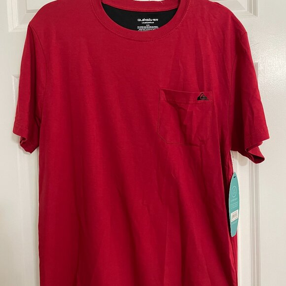 Quiksilver Everyday Pocket Red Women T-Shirt M - Picture 1 of 8